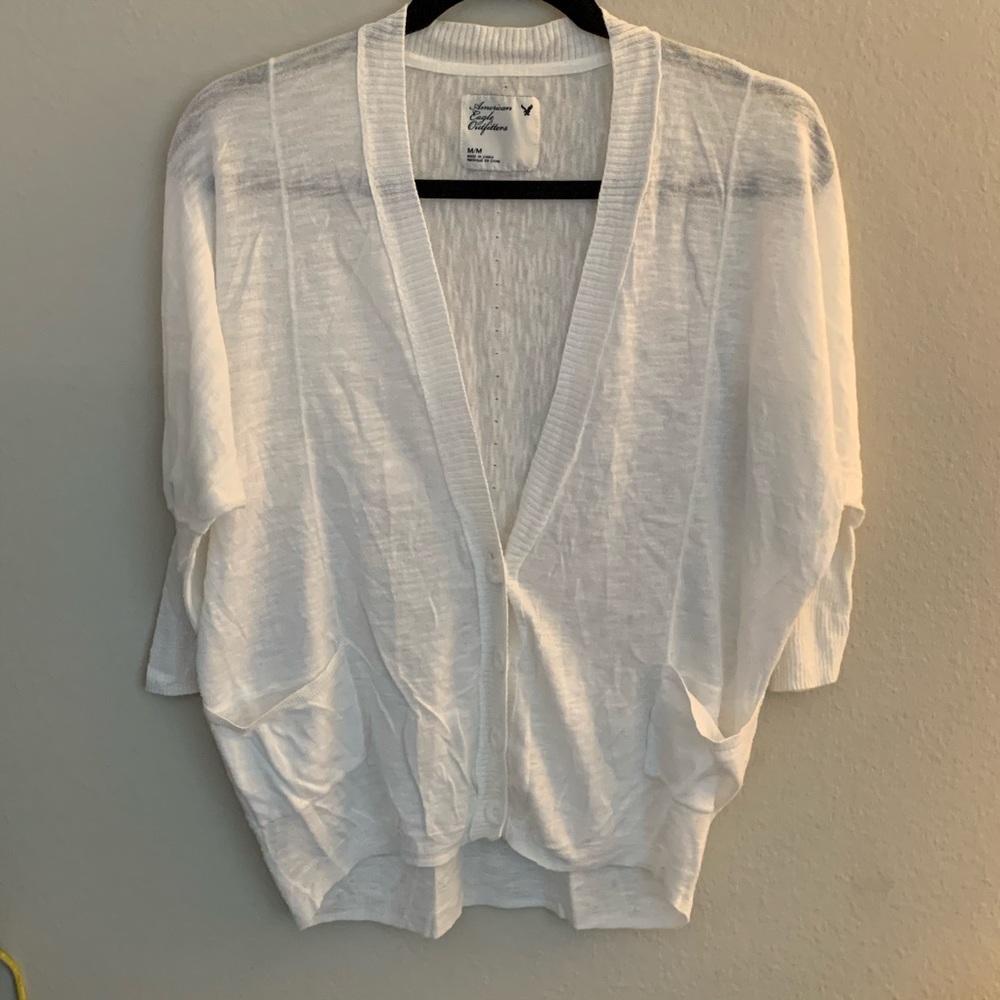 White American Eagle Cardigan